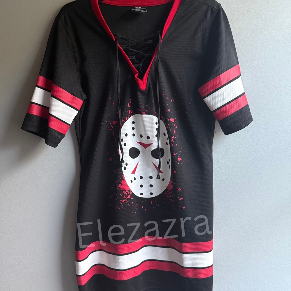 Jason Voorhees Women's Hockey Jersey Dress Friday 13th Halloween